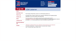 Desktop Screenshot of listserver.udmercy.edu