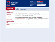 Tablet Screenshot of listserver.udmercy.edu