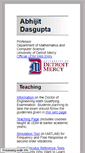 Mobile Screenshot of dasgupab.faculty.udmercy.edu