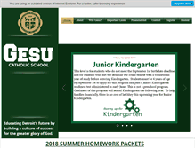 Tablet Screenshot of gesuschool.udmercy.edu