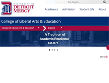 Tablet Screenshot of liberalarts.udmercy.edu